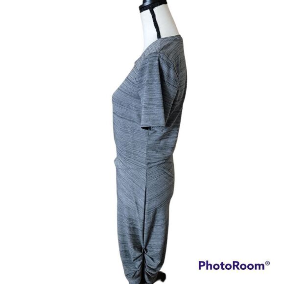 Athleta Downtown Asymmetrical Dress with Ruching. Size M. - Picture 4 of 8